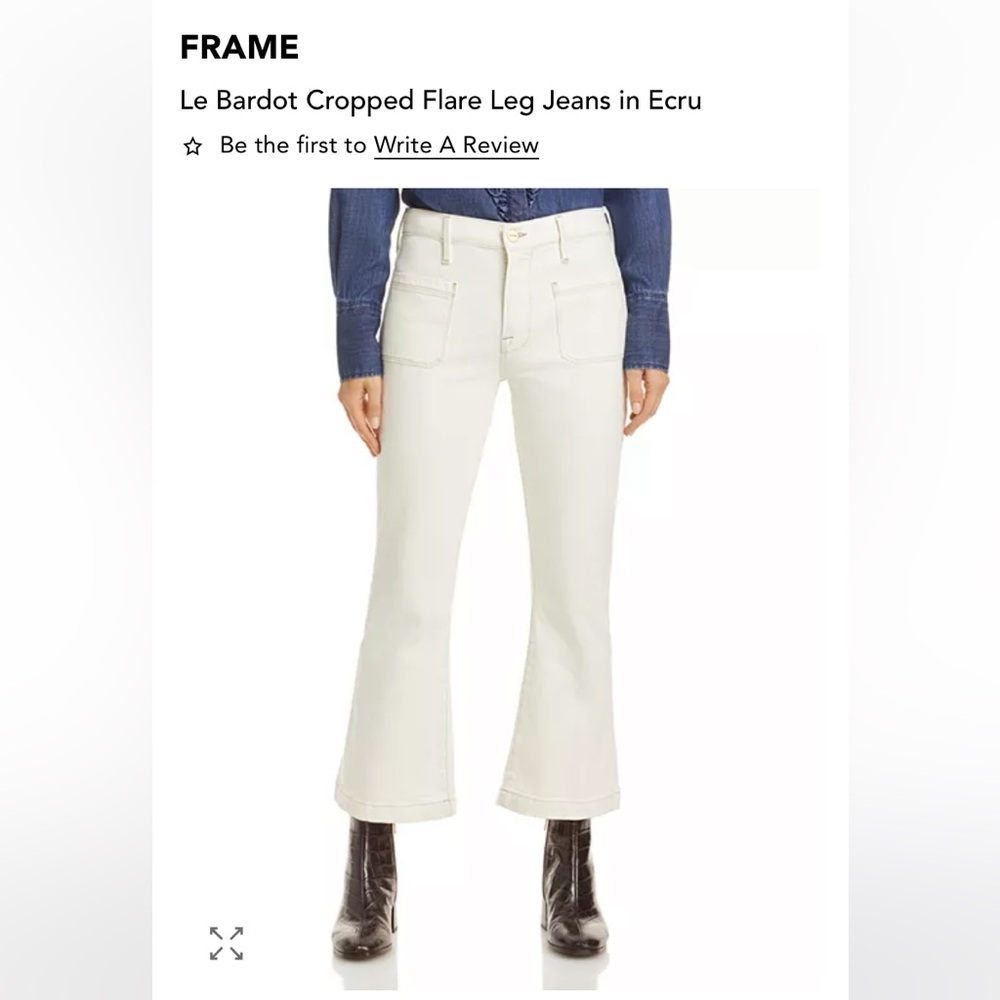 Frame Denim Cream Flare Jeans